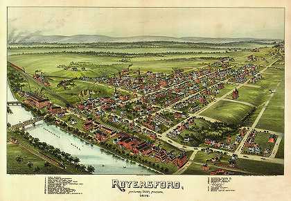 宾夕法尼亚州蒙哥马利县罗耶斯福德1893`Royersford, Montgomery County, Pennsylvania 1893 by Fowler Thaddeus Mortimer