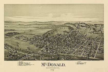 1897年宾夕法尼亚州华盛顿县麦当劳`McDonald, Washington County, Pennsylvania 1897 by Fowler Thaddeus Mortimer