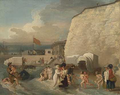 拉姆斯盖特的浴场`The Bathing Place at Ramsgate (ca. 1788) by Benjamin West