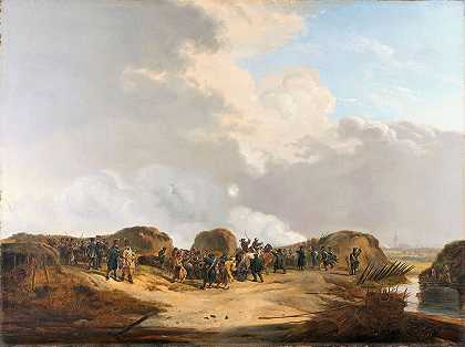 1814年4月，在纳亚登被围困时建造的德米伦宫`The Demilune constructed at the Siege of Naarden, April 1814 (1814 ~ 1815) by Pieter Gerardus van Os