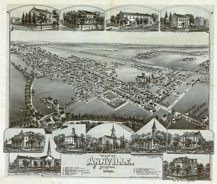 AF-View of Annville, Pennsylvania, 1888