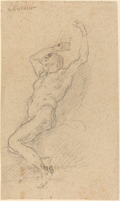 `A Nude Man Chained to a Rock-