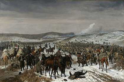 6日的欧弗西战役。1864年2月`Die Schlacht bei Oeversee am 6. Februar 1864 (1865) by Fritz L; Allemand
