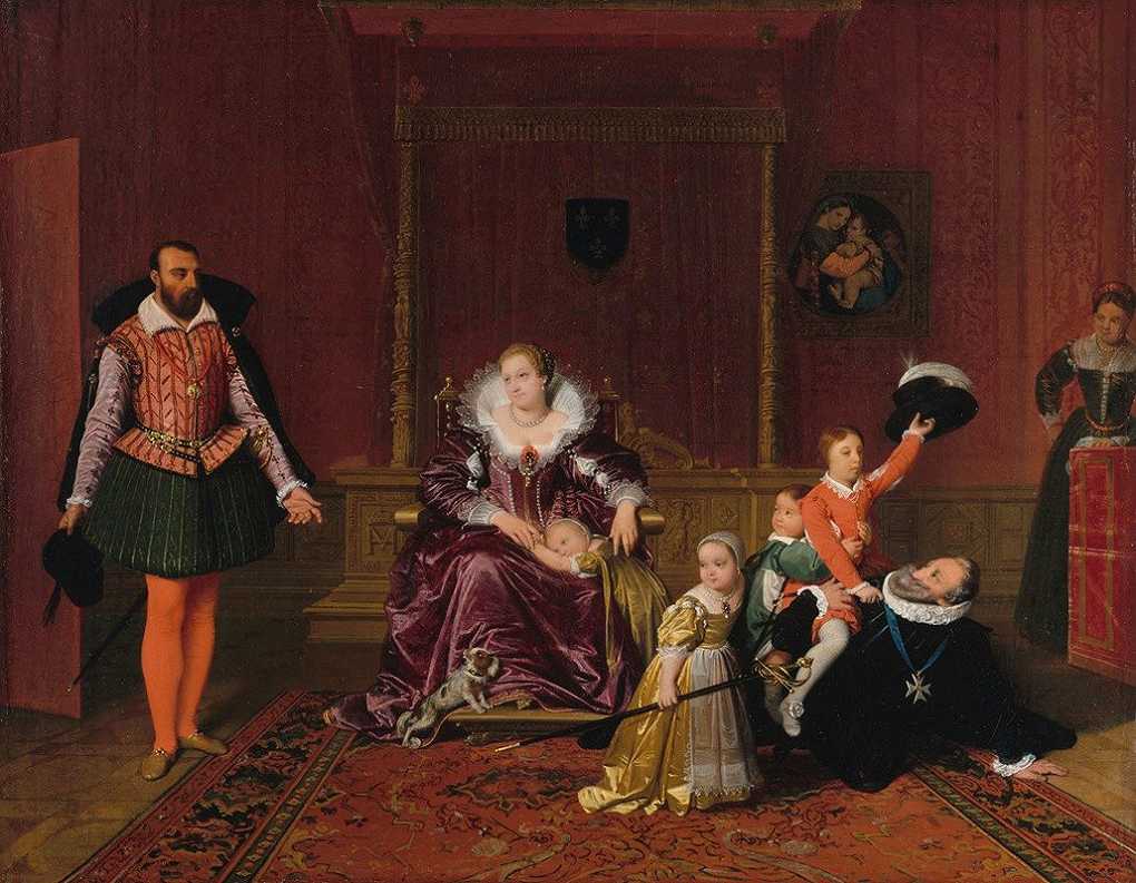 `Henri IV jouant avec ses enfants au moment où lambassadeur dEspagne est admis en sa présence (1817) -