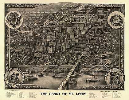 圣路易斯的心脏`The heart of St. Louis by Fred Graf Engraving