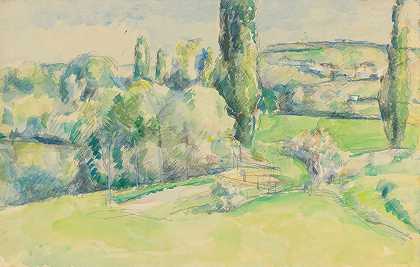 庞托伊斯的贾莱海岸`La Côte Du Jallais À Pontoise (circa 1877~81) by Paul Cézanne
