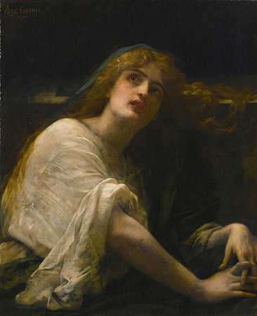 玛丽·抹大拉在墓前`Mary Magdalene At The Tomb (1875) by Alexandre Cabanel