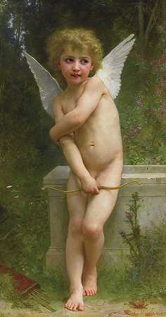 天使`Angel by Adolphe William Bouguereau