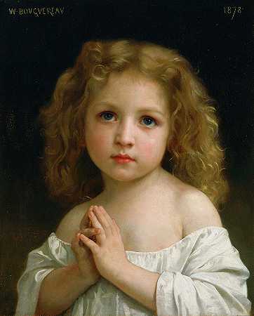 小女孩`Little Girl by Adolphe William Bouguereau
