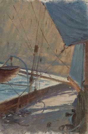 L阿尔达在右舷`Lalda À Tribord (1905) by Henry Brokman