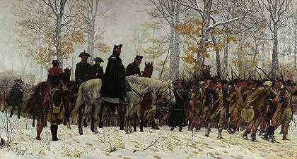 1777年12月19日，前往福吉谷的游行`The March to Valley Forge, Dec 19, 1777 by William Trego