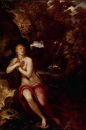 荒野中的抹大拉`The Magdalene in the Wilderness (16th century) by Jacopo Tintoretto