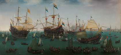 第二次东印度群岛探险队返回阿姆斯特丹`The Return to Amsterdam of the Second Expedition to the East Indies (1599) by Hendrik Cornelisz. Vroom