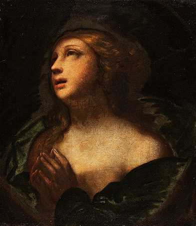 忏悔的玛丽·抹大拉`The Penitent Mary Magdalene by Pietro Dandini