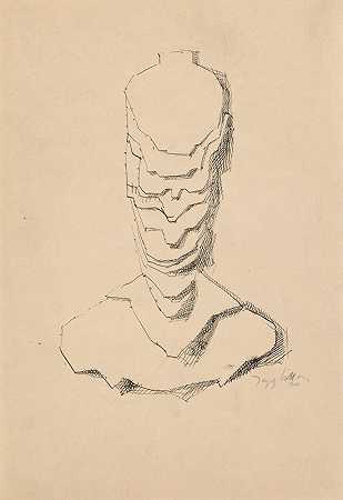 抽象结构（波德莱尔）`Abstract Construction (Baudelaire) (1920) by Jacques Villon