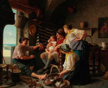 三代人`Three generations by Giovanni Battista Torriglia