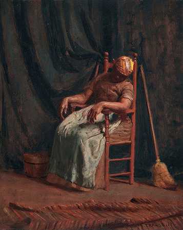 汉娜阿姨`Aunt Hannah (ca. 1880) by Thomas Pollock Anshutz