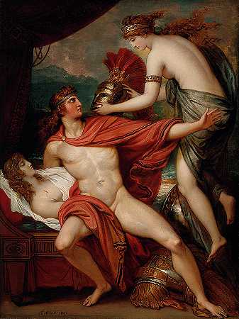 忒提斯把盔甲带到阿喀琉斯`Thetis Bringing the Armor to Achilles by Benjamin West