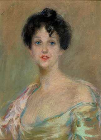 潘西·科顿夫人`Mrs. Pansy Cotton (1903) by Alice Pike Barney