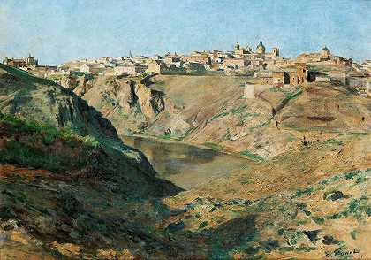 托莱多观`View Of Toledo (1891) by Émile Friant
