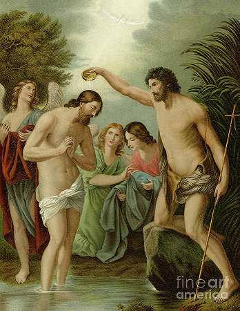 基督的洗礼`The Baptism of Christ by Guido Reni