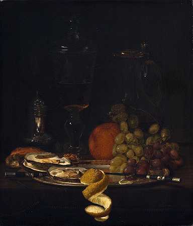午餐桌`A Luncheon Table (1844) by Otto Didrik Ottesen