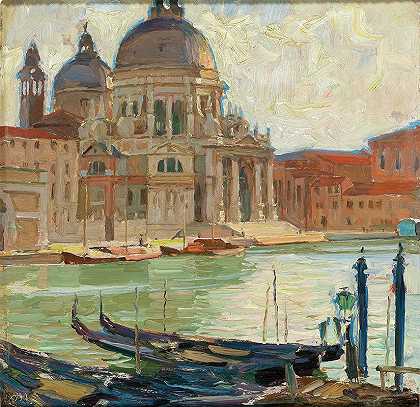 威尼斯教堂`Kirche in Venedig by Carl Moll