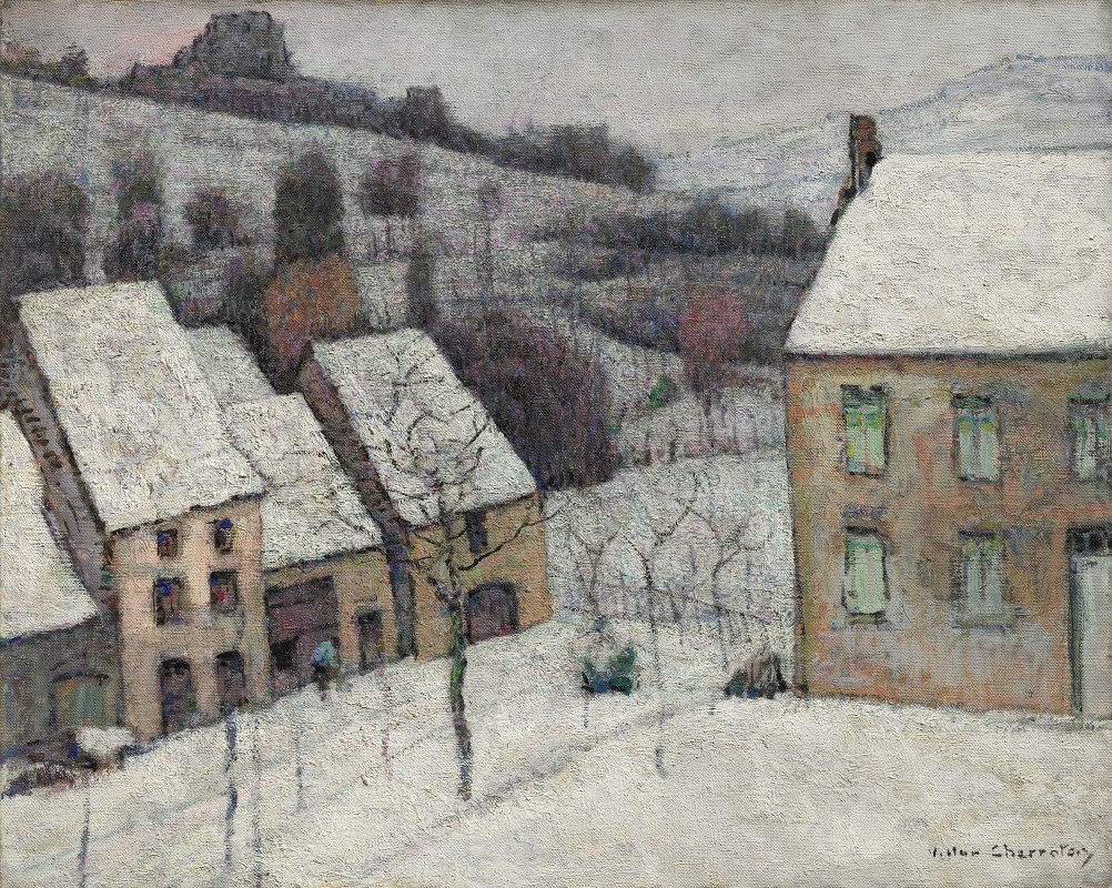 雪中的穆罗尔`Murol in the Snow (c. 1920) by Victor Charreton