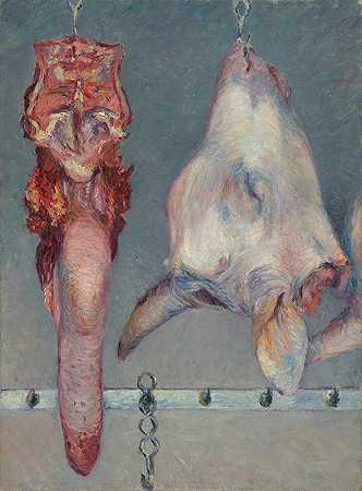 牛头牛舌`Calf’s Head and Ox Tongue (c. 1882) by Gustave Caillebotte