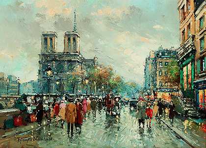 巴黎圣母院`Notre-Dame de Paris by Antoine Blanchard