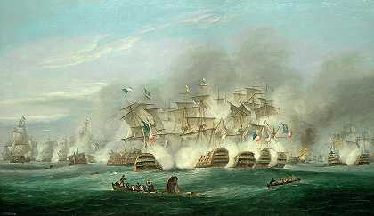 特拉法尔加海战`The Battle of Trafalgar by Thomas Luny