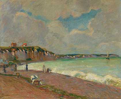 曼切`Paysage De La Manche (circa 1890) by Armand Guillaumin