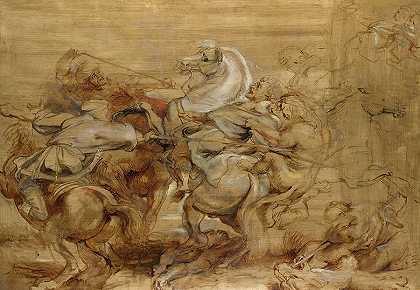 猎狮`A Lion Hunt by Peter Paul Rubens