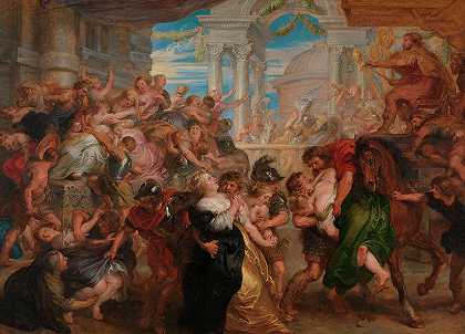 强掳萨宾妇女`The Rape of the Sabine Women by Peter Paul Rubens