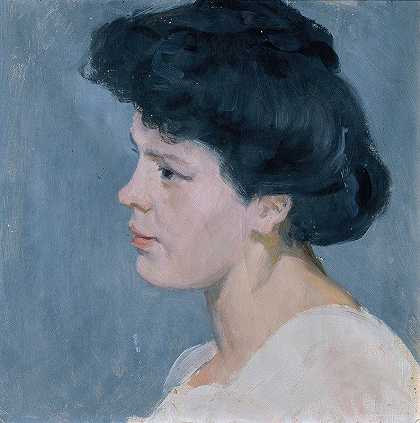 玛丽·洛塞特，艺术家的侄女`Mary Losert, Nichte des Künstlers (1919) by Ernst Stöhr