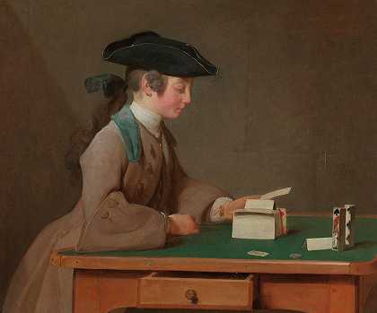 纸牌屋`The House of Cards by Jean-Simeon Chardin