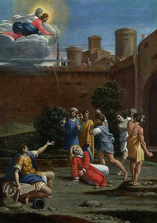 圣斯蒂芬的殉难`The Martyrdom of Saint Stephen by Antonio Carracci