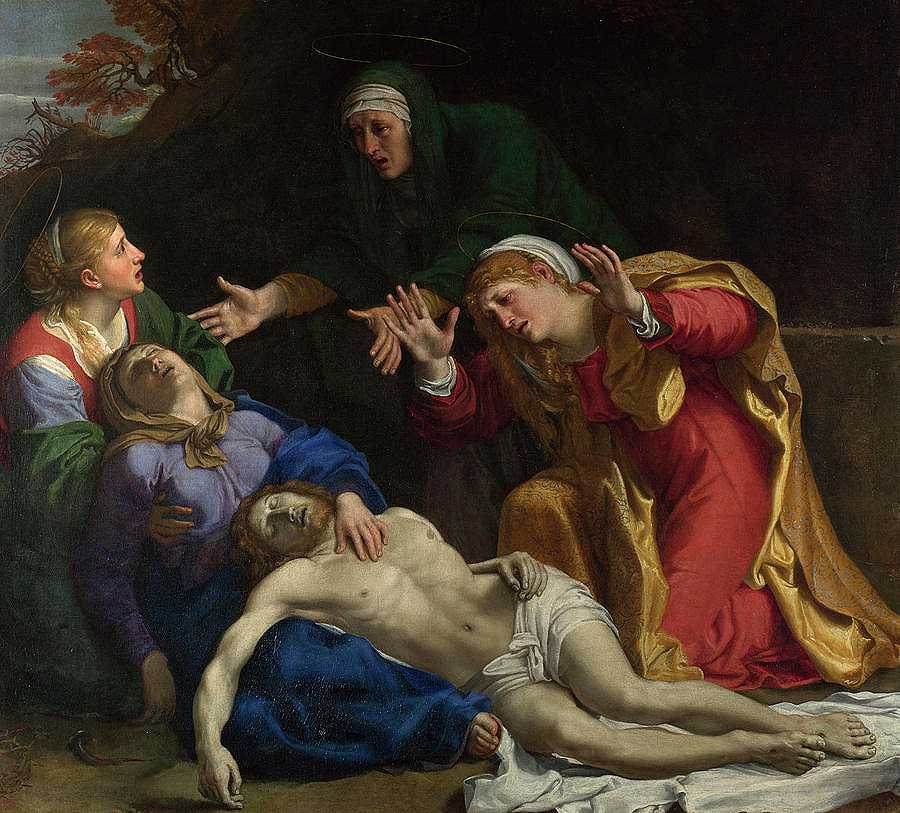 死去的基督哀悼`The Dead Christ Mourned by Annibale Carracci