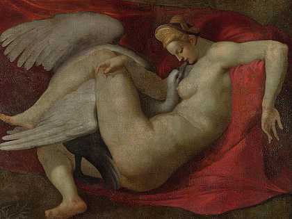 列达与天鹅`Leda and the Swan by After Michelangelo