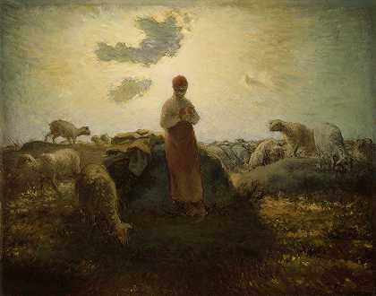 牧民`The Keeper of the Herd (1871~74) by Jean-François Millet