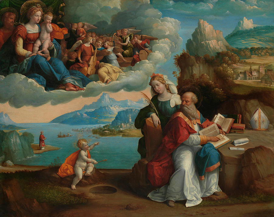 圣奥古斯丁的愿景`The Vision of Saint Augustine by Garofalo