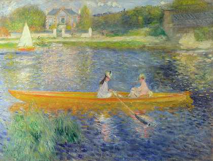 小船`The Skiff by Pierre-Auguste Renoir
