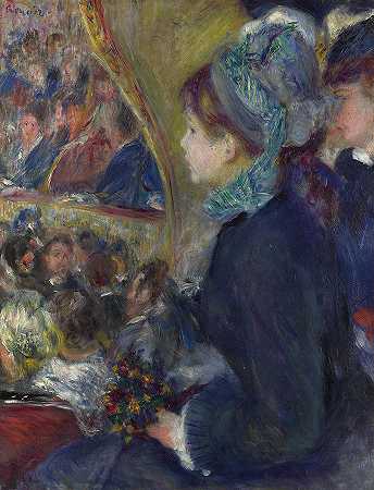 在剧院`At the Theatre by Pierre-Auguste Renoir