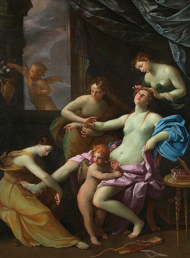 维纳斯的梳妆室`The Toilet of Venus by Guido Reni
