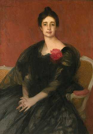 波坦金公主肖像`Portrait of princess Potemkine by Edmond Francois Aman-Jean