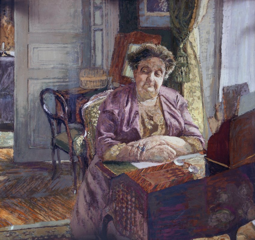 弗朗茨·乔丹夫人肖像`Portrait de Madame Frantz Jourdain (1914) by Édouard Vuillard