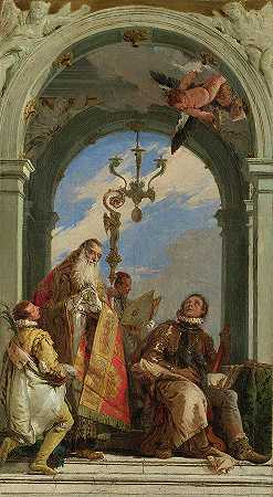 圣马克西姆斯和奥斯瓦尔德`Saints Maximus and Oswald by Giovanni Battista Tiepolo