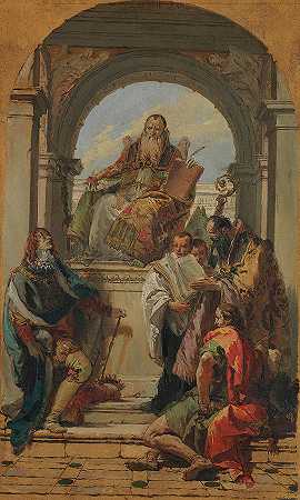 四圣徒`Four Saints by Giovanni Battista Tiepolo