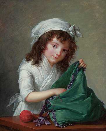 布朗尼亚特小姐`Mademoiselle Brongniart by Elisabeth Louise Vigee Le Brun