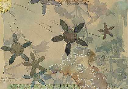风格化植物（研究）`Stylised Plants (Study) by Augusto Giacometti